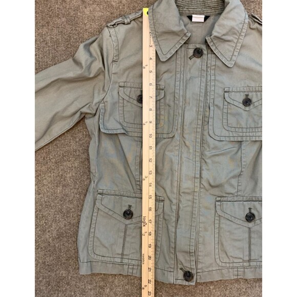 J Crew Jacket Womens 6 Military Utility Canvas Chore Barn Cargo Fitted Full Zip - Picture 4 of 10